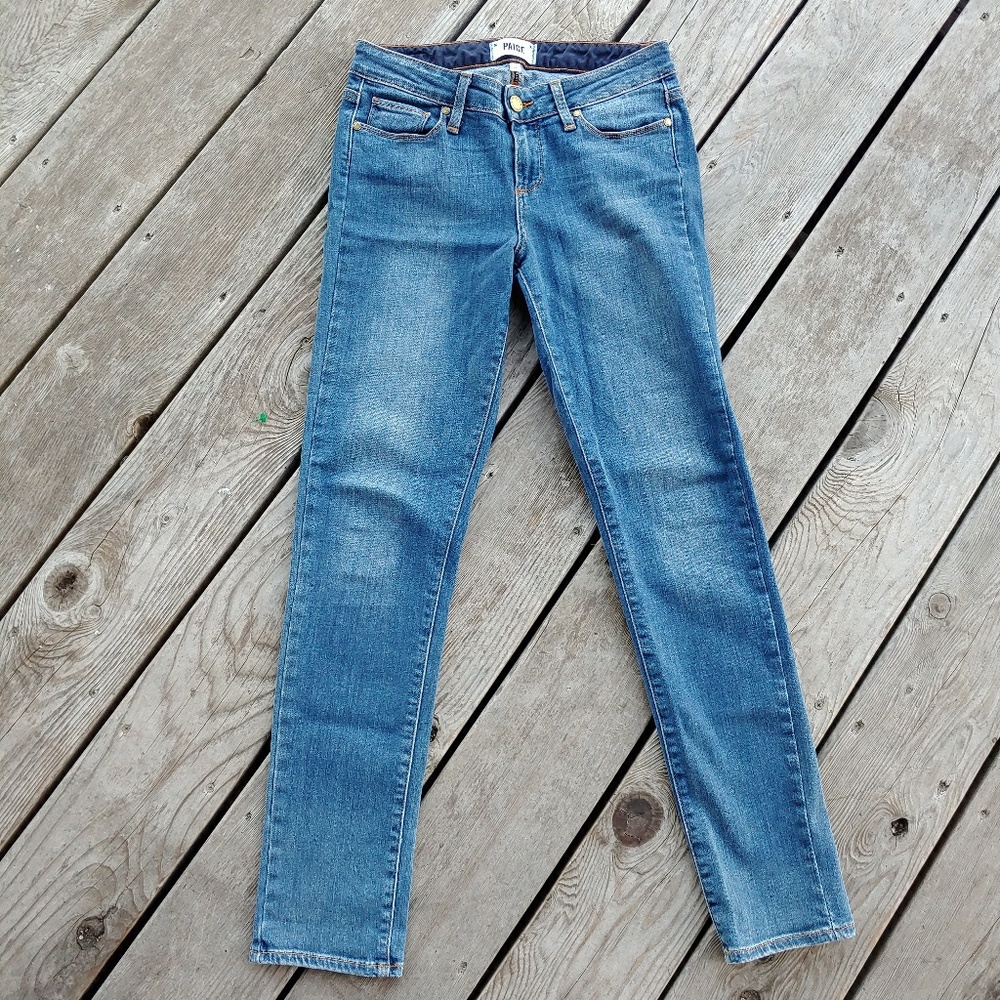 Paige Skyline Ankle Peg Denim Jeans Size 26